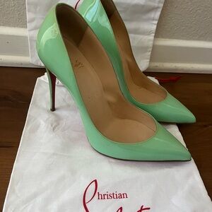 COPY - Christian Louboutin Pigalle 39 1/2 Mint Green 100mm